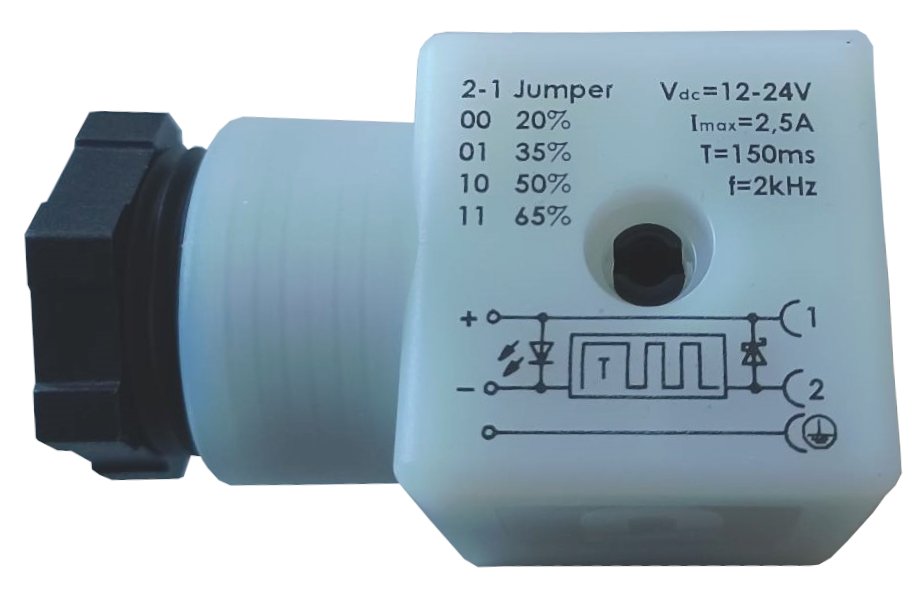 PWM DIn Connector for coil heat reduction